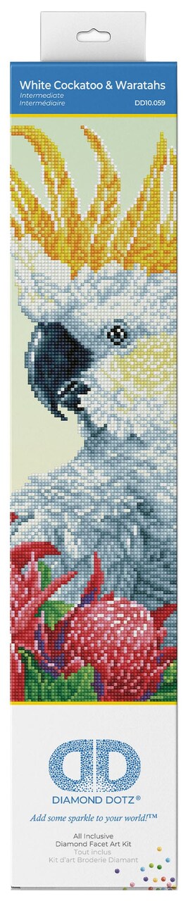 Diamond Dotz Diamond Art Kit 16.14"X20.08"-White Cockatoo & Waratahs